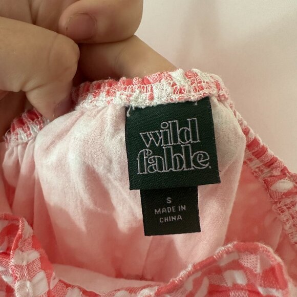 Wild Fable Women's Floral Print Sleeveless Seersucker Dress Tier Small - Picture 4 of 6